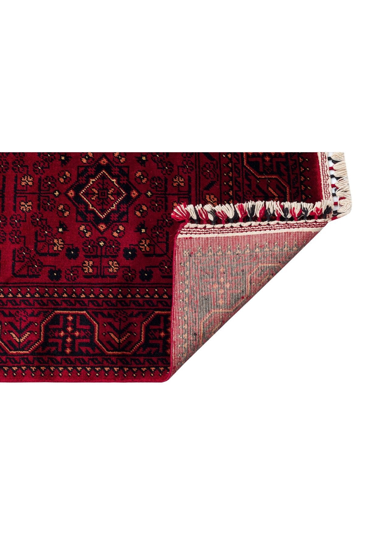 Nesem Hali Boutique EKO Hali NOSTALGIA 960 Red is a special loom rug shaped by the intensive handiwork of women from Usak. - MALLTURK
