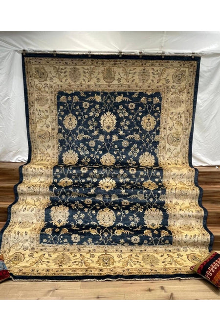SIRVAN Rug Hand-Woven AFGAN Usak Rug - 365 x 267 - MALLTURK
