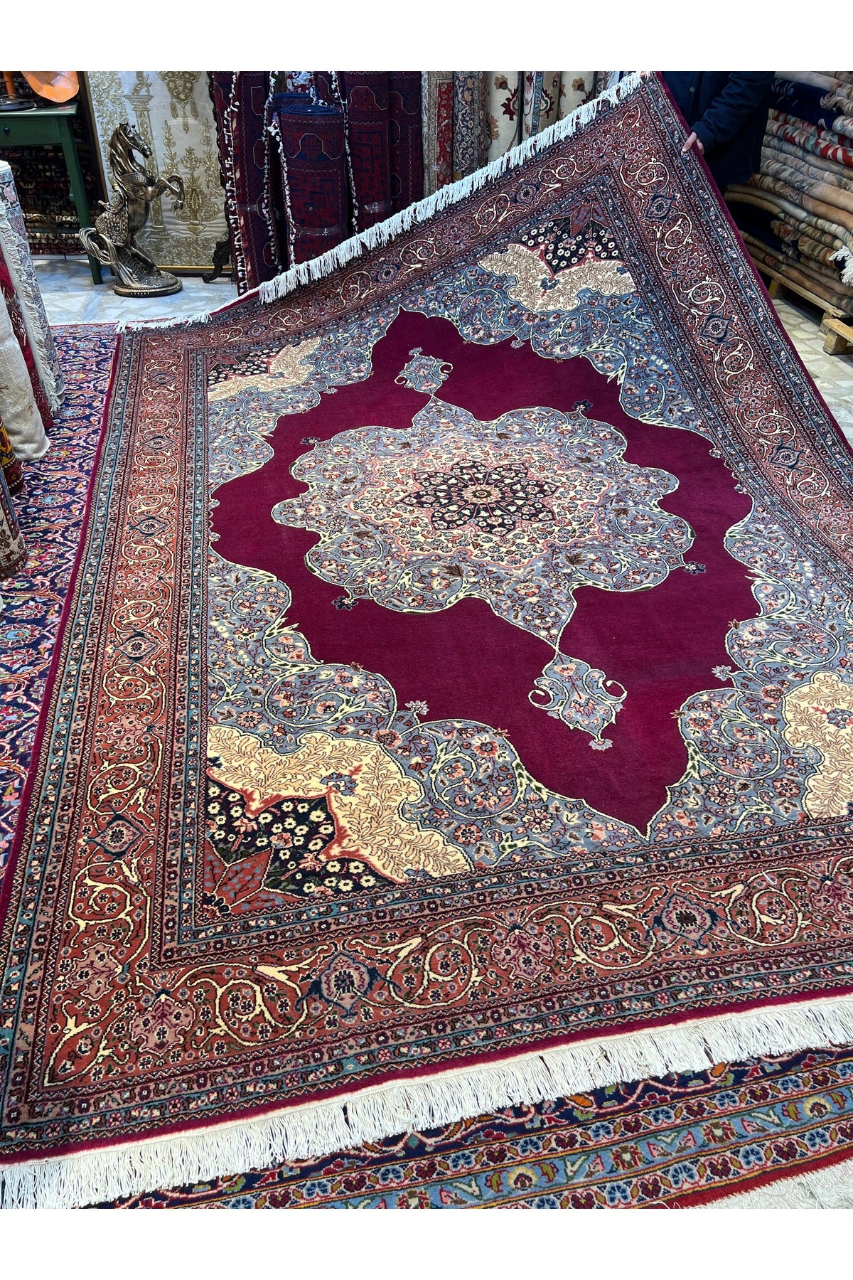 RD RAMAZAN DAG Hand Rug Art Hand-Woven Ladik Konya Kaplan Rug Premium Quality Collector Piece Size 354x252 - MALLTURK