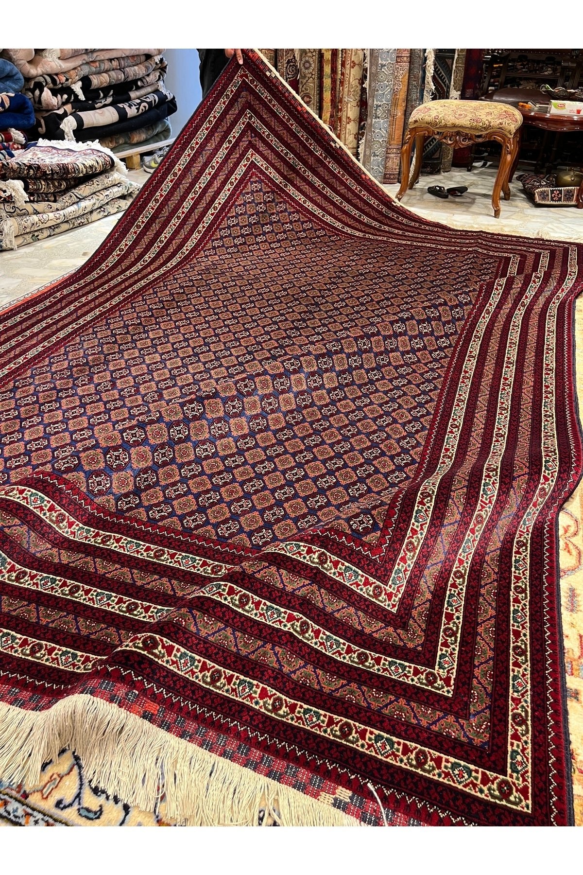 RD RAMAZAN DAG Hand Rug Art Hand-Woven Afgan Hoca Roshnai Rug Size 300x200. - MALLTURK