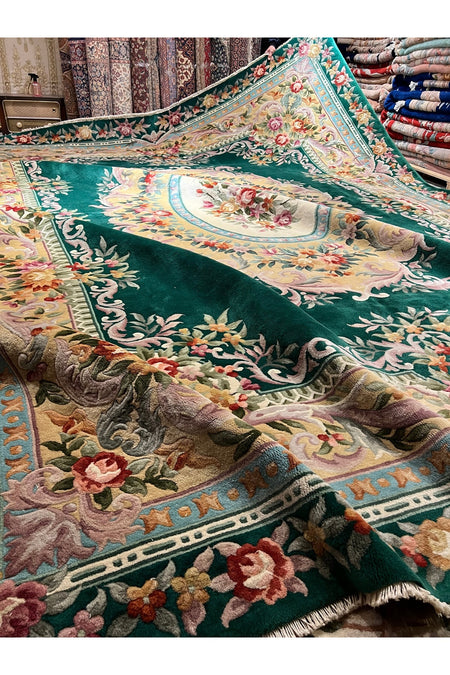 RD RAMAZAN DAG Hand Rug Art Hand-Woven Embossed Chinese Rug Premium Quality Zumrut Yesili Exceptional Bir Urun Size 425x336 - MALLTURK