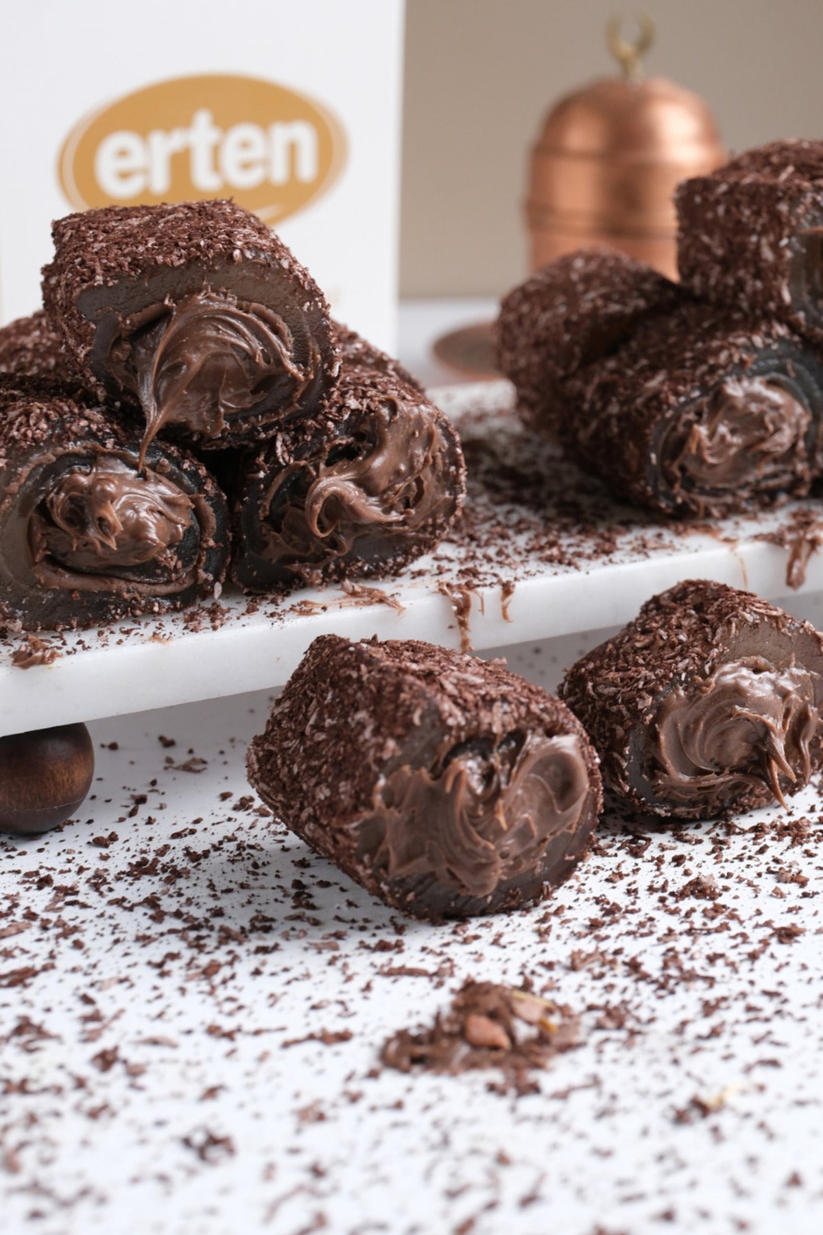 Erten sekerleme kaskasli Chocolate Turkish Delight 1000 g - MALLTURK