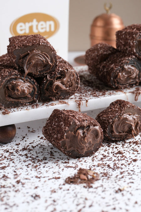 Erten sekerleme kaskasli Chocolate Turkish Delight 1000 g - MALLTURK