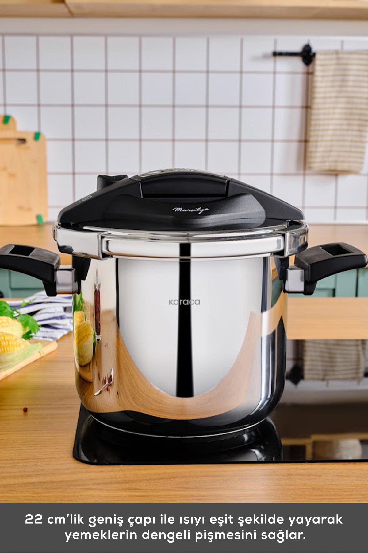 Karaca Marseille induction Base Pressure Cooker 7 Liters - MALLTURK