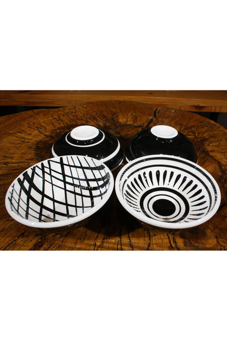 Cini Evi Black and White Bowl Set - MALLTURK