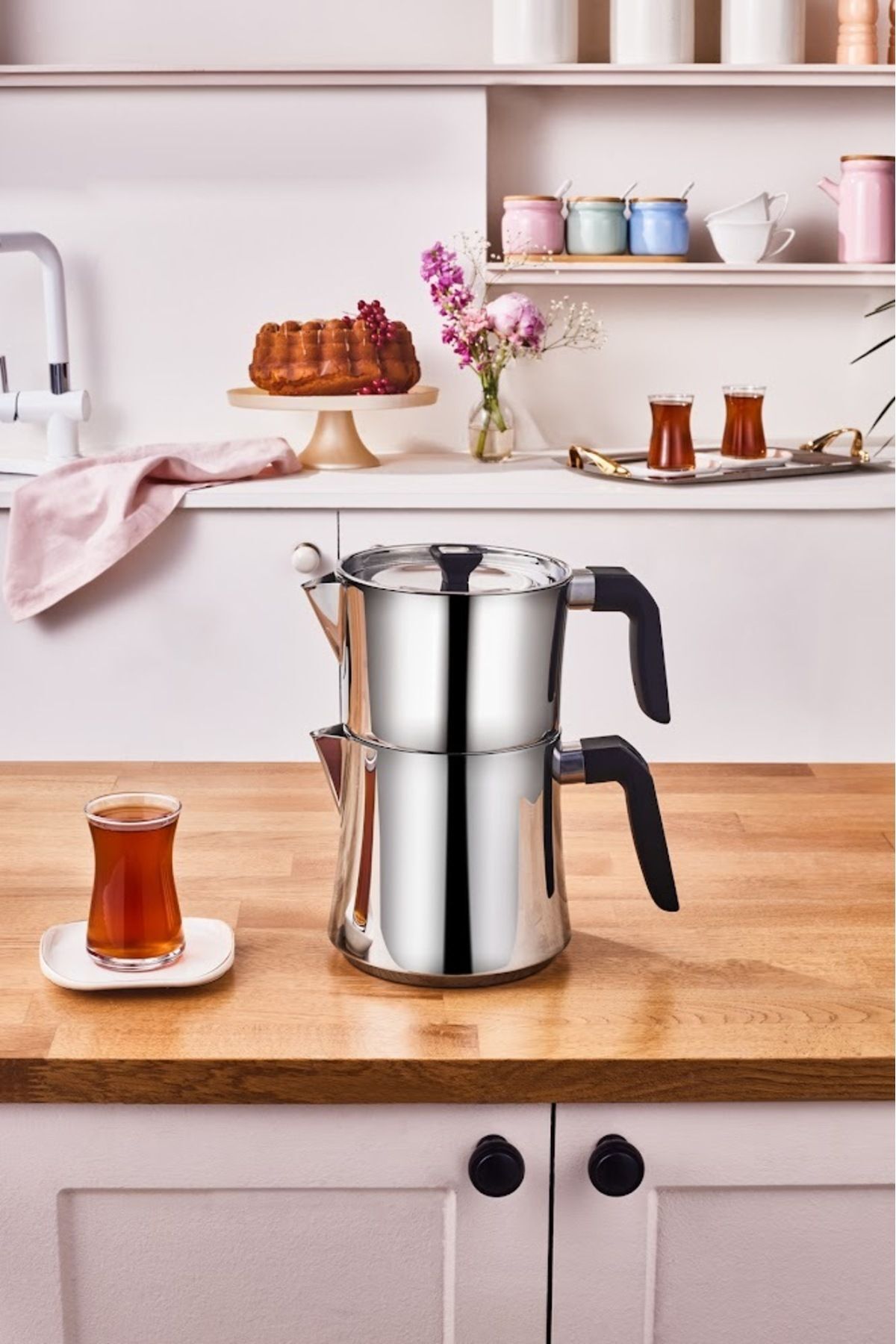 Karaca Sivuple Maxi Teapot Set, Black - MALLTURK