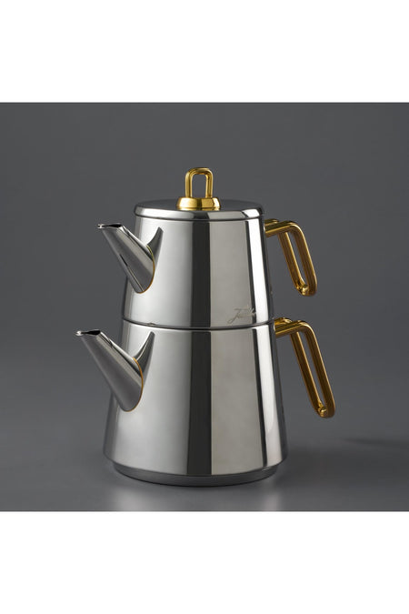 Jumbo Doha Titanium Gold Teapot - MALLTURK