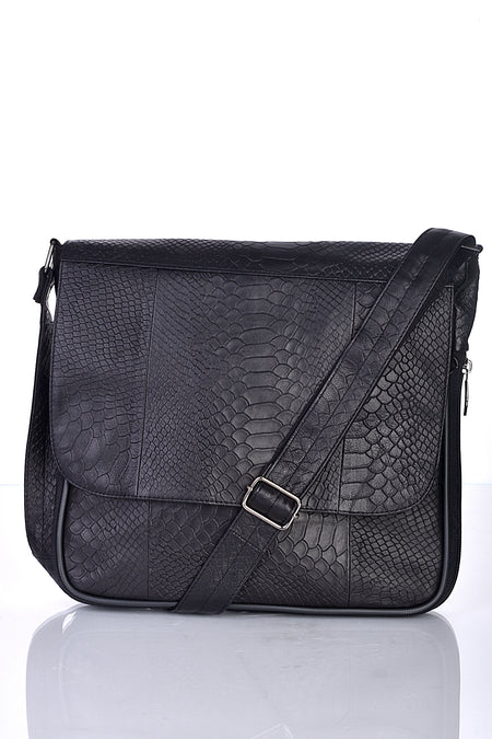 Fubileather Crossman Genuine Leather Unisex Crossbody Messenger Bag