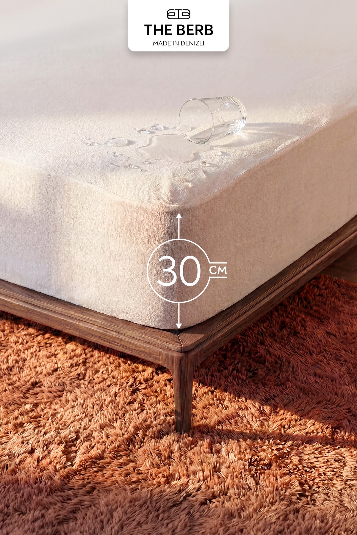 The Berb Waterproof Cotton Fitted Mattress Protector - MALLTURK