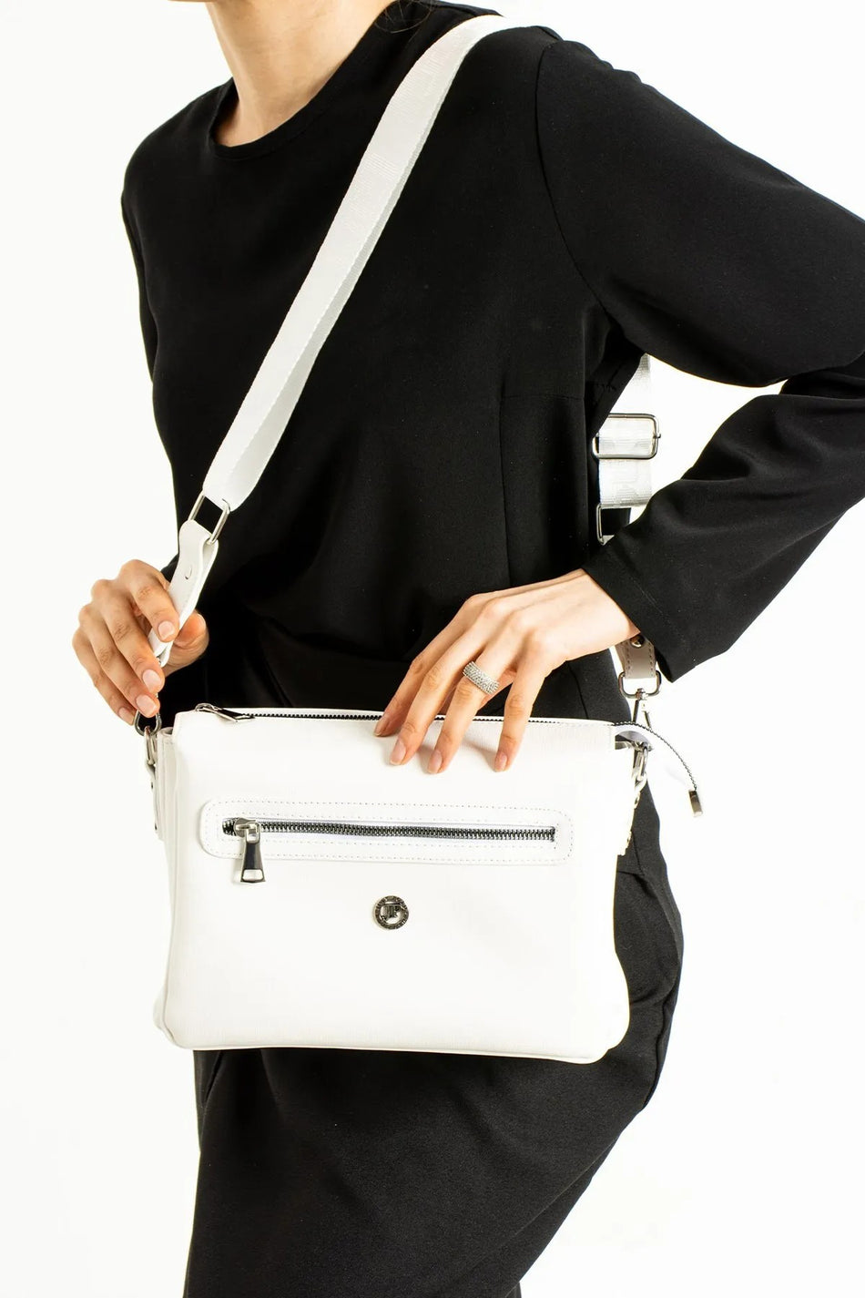 Just Polo Large SIZE 5 Compartment Women's Messenger and Shoulder Bag