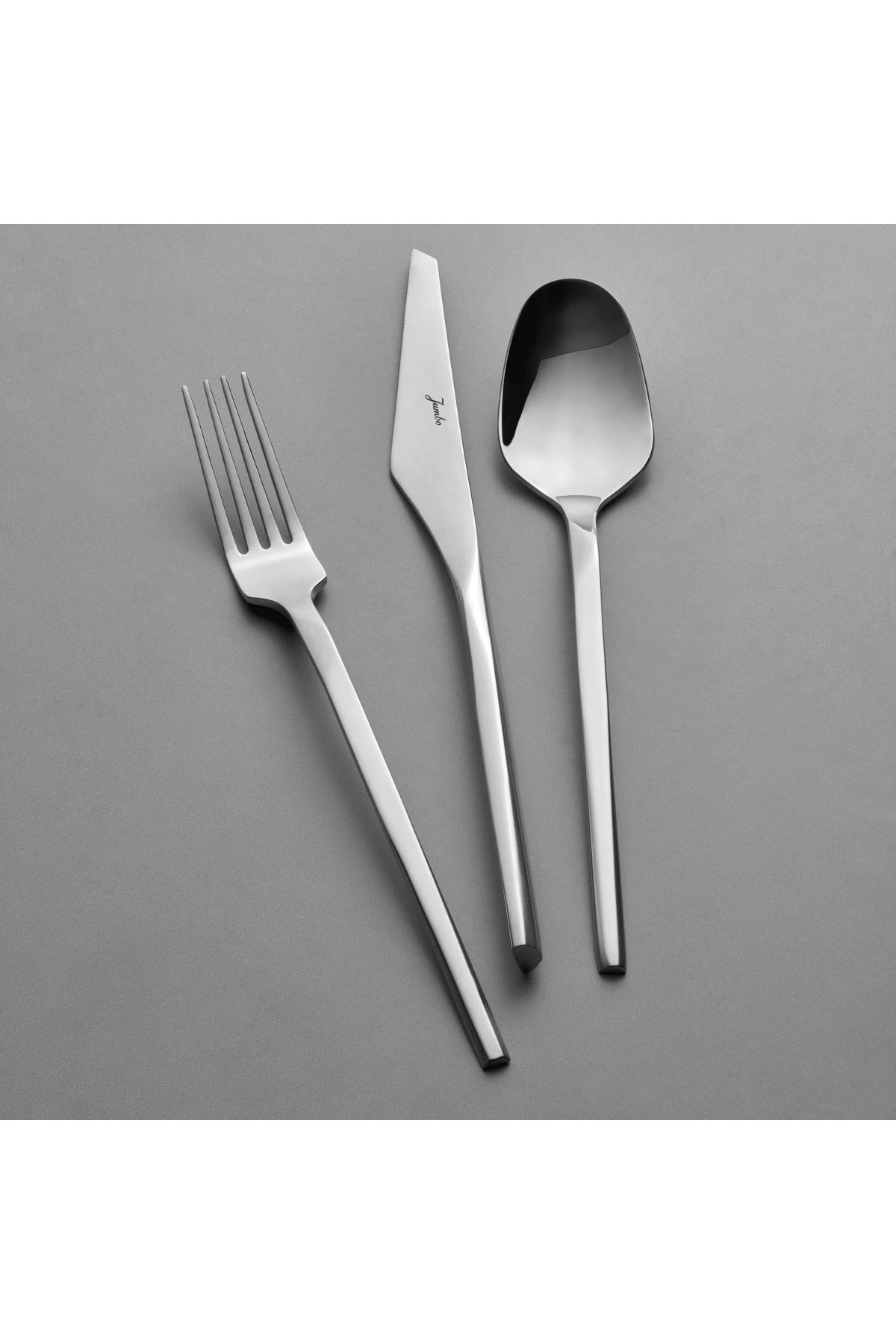 Jumbo 5100 quartz 84 Piece 12 Place Setting Flatware Set - MALLTURK