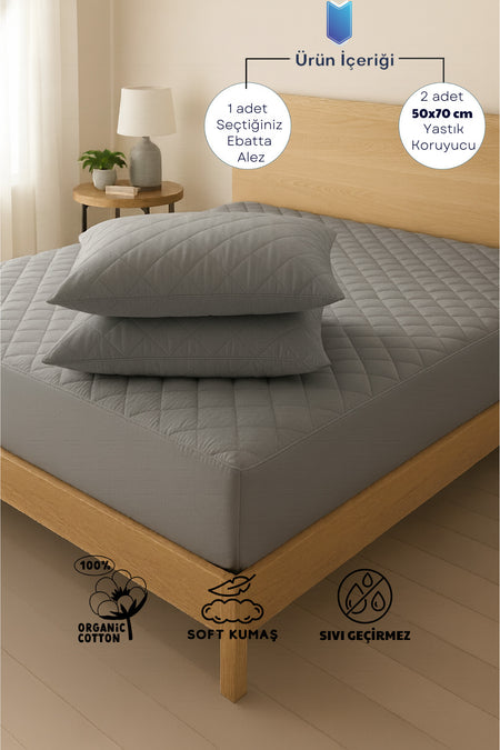 Formeya Pamukkale Waterproof Cotton Quilted Pillow Protector - MALLTURK