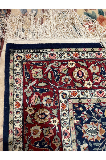 RD RAMAZAN DAG Hand Rug Art Hand-Woven Sumerbank Hereke Rug 100.Anniversary Series Seven Mountains Flower Design Size 207x1.53 - MALLTURK