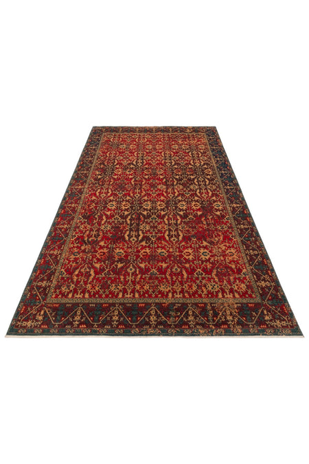 Nesem Rug Boutique EKOHALI Kadim KDM 09 Red Vintage Anatolian Motifs Featuring New Zellanda Wool with Produced Handcrafted - MALLTURK