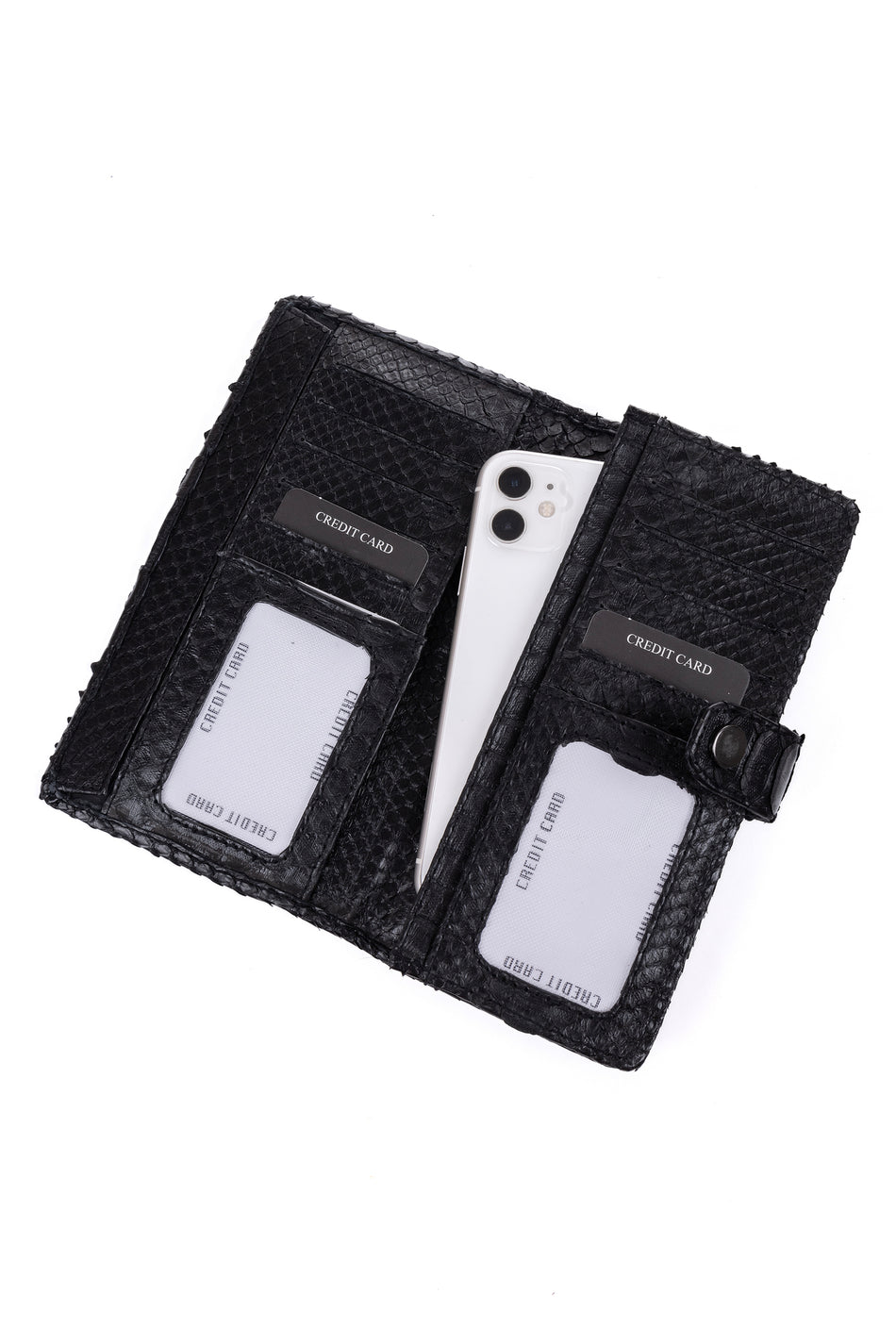 Fubileather Dusetos Genuine Leather Card Holder Detailed Snake Skin Wallet