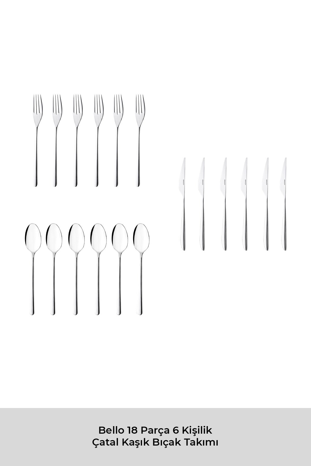 Emsan bello 18 Piece 6 Place Setting Flatware Set - MALLTURK
