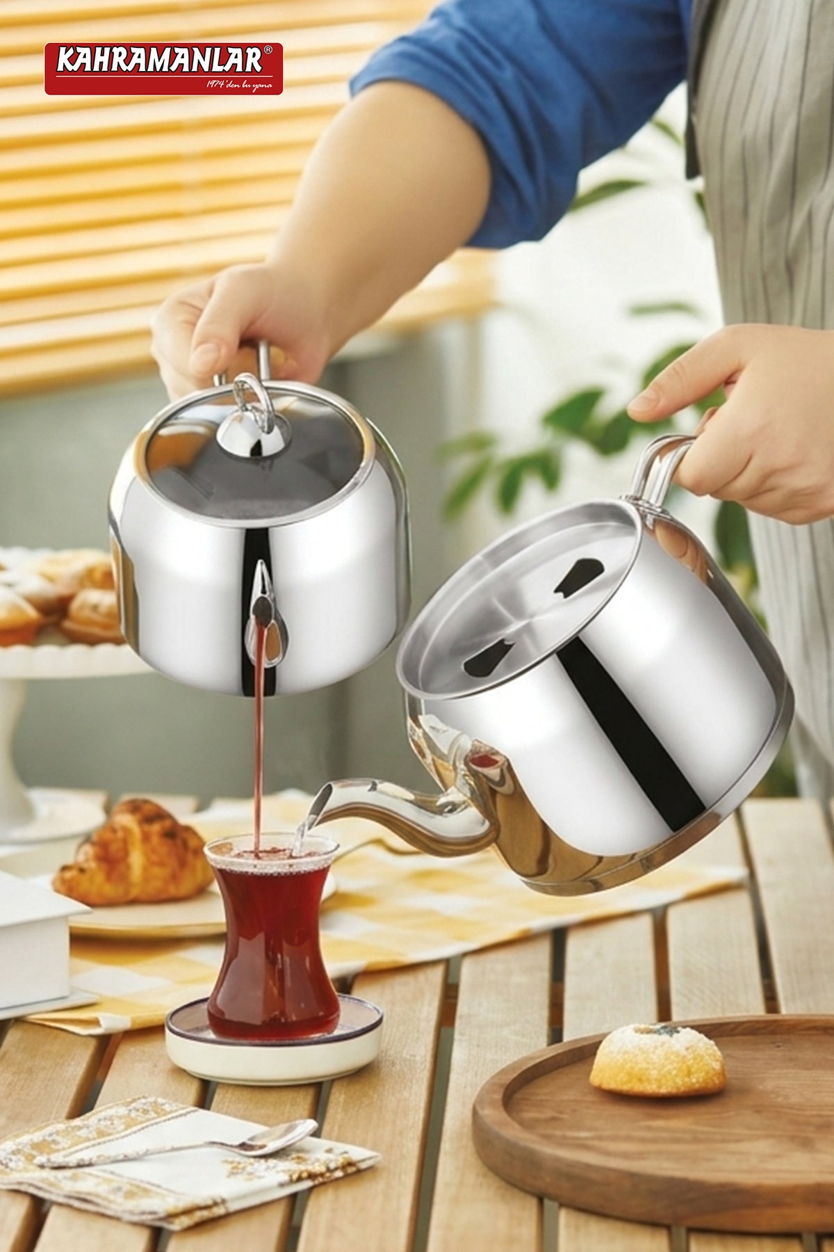 Kahramanlar Carmen Medium Size Teapot Set 1064 - MALLTURK