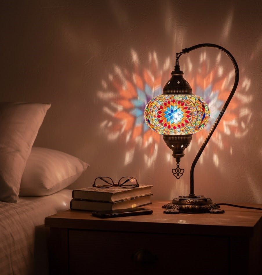 Table lamp, bedside table, bedside lighting, Turkish lamp night light - MALLTURK