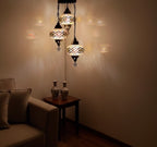 Turkish Mosaic Chandelier – 3 Globe