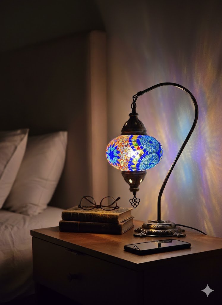 Table lamp, bedside table, bedside lighting, Turkish lamp night light - MALLTURK