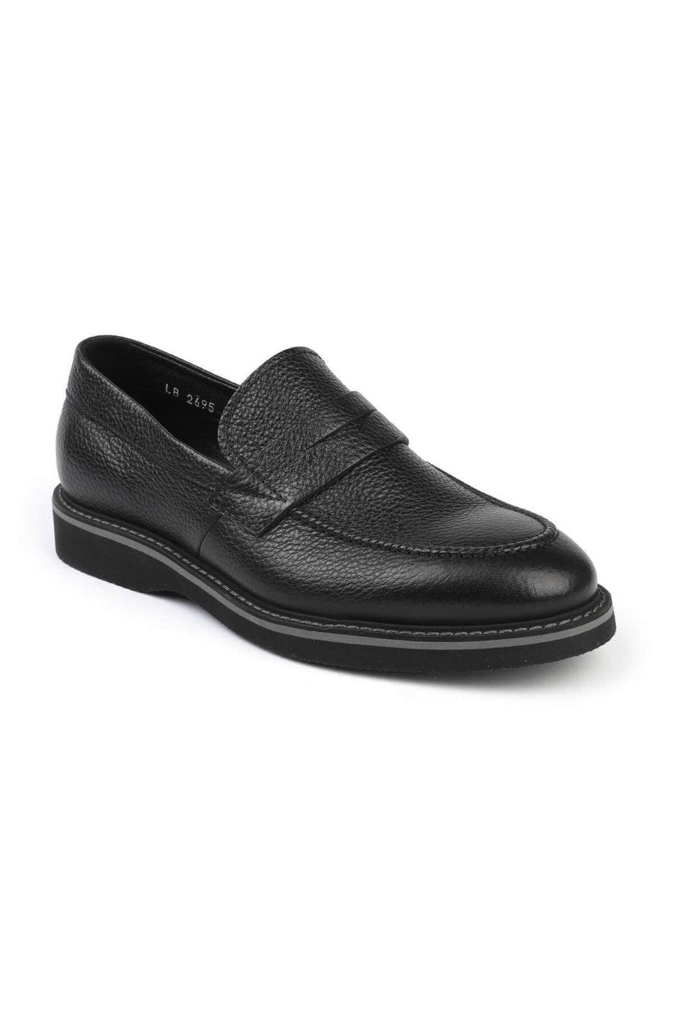 2695 Black Genuine Leather Men's Loafer Shoes - MALLTURK