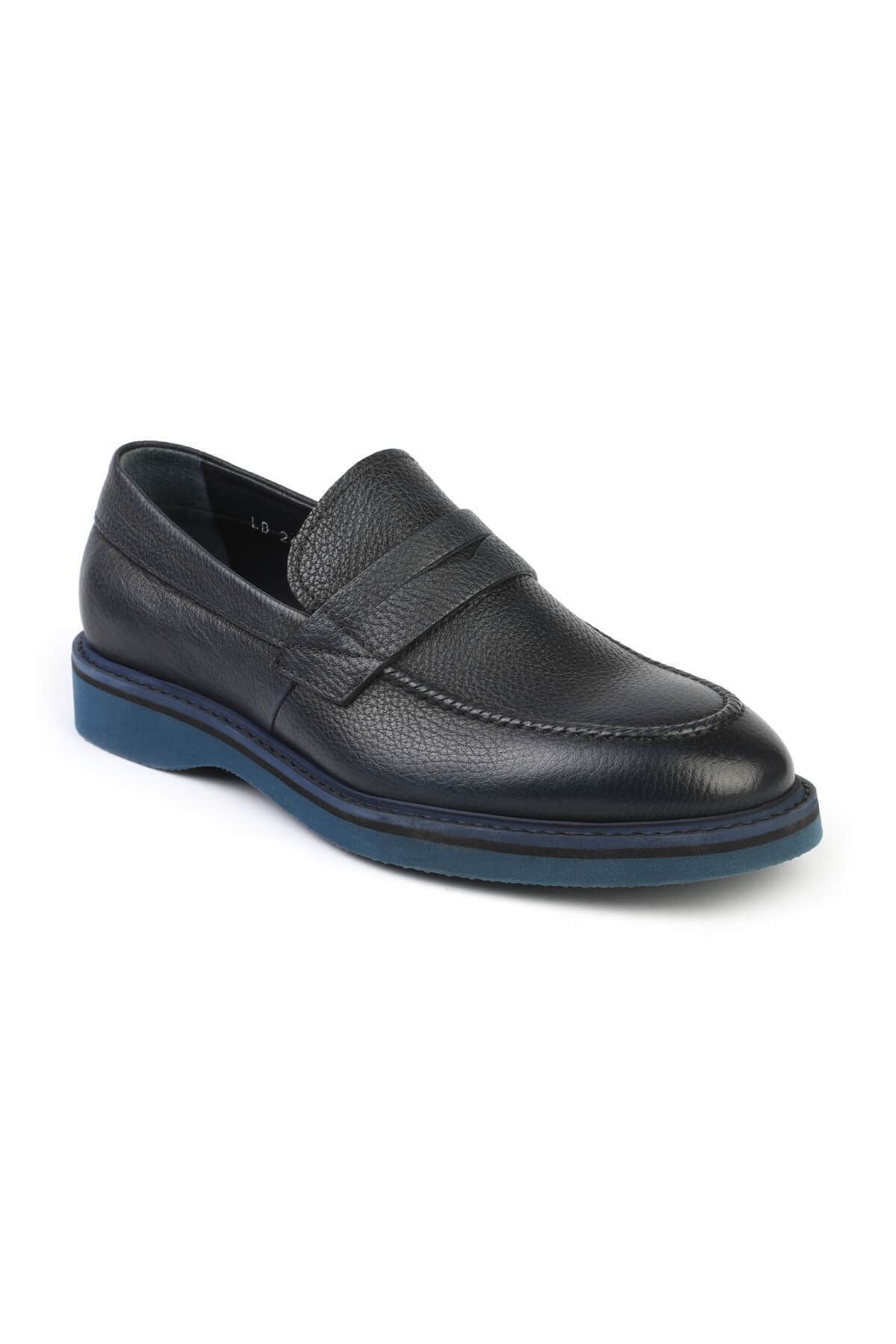 2695 Loafer Men's Shoes Navy Blue - MALLTURK