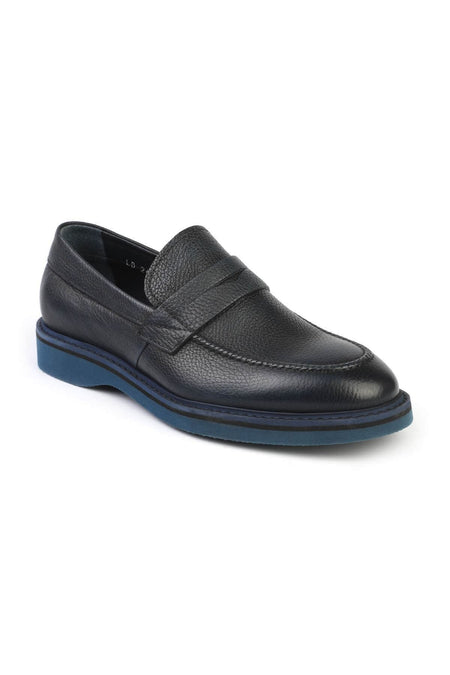 2695 Loafer Men's Shoes Navy Blue - MALLTURK