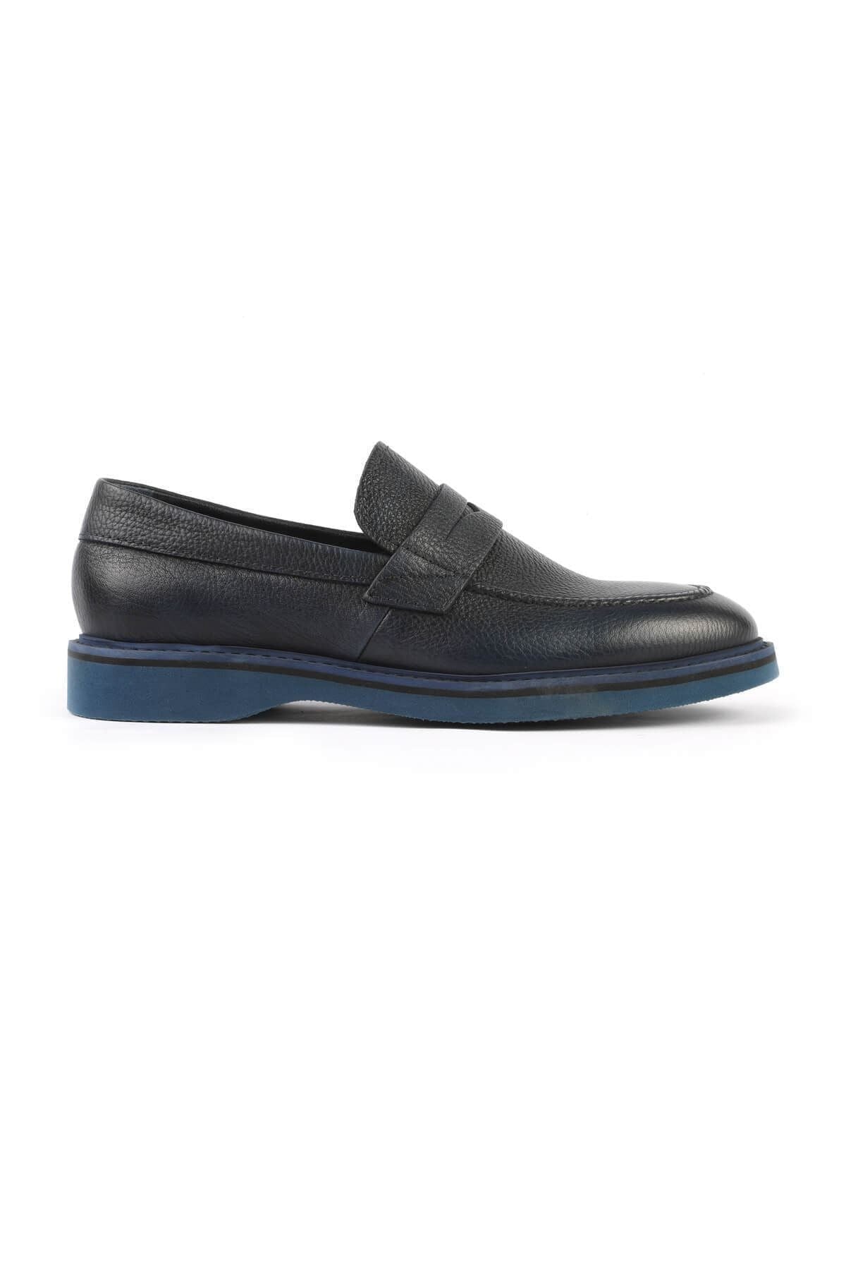2695 Loafer Men's Shoes Navy Blue - MALLTURK
