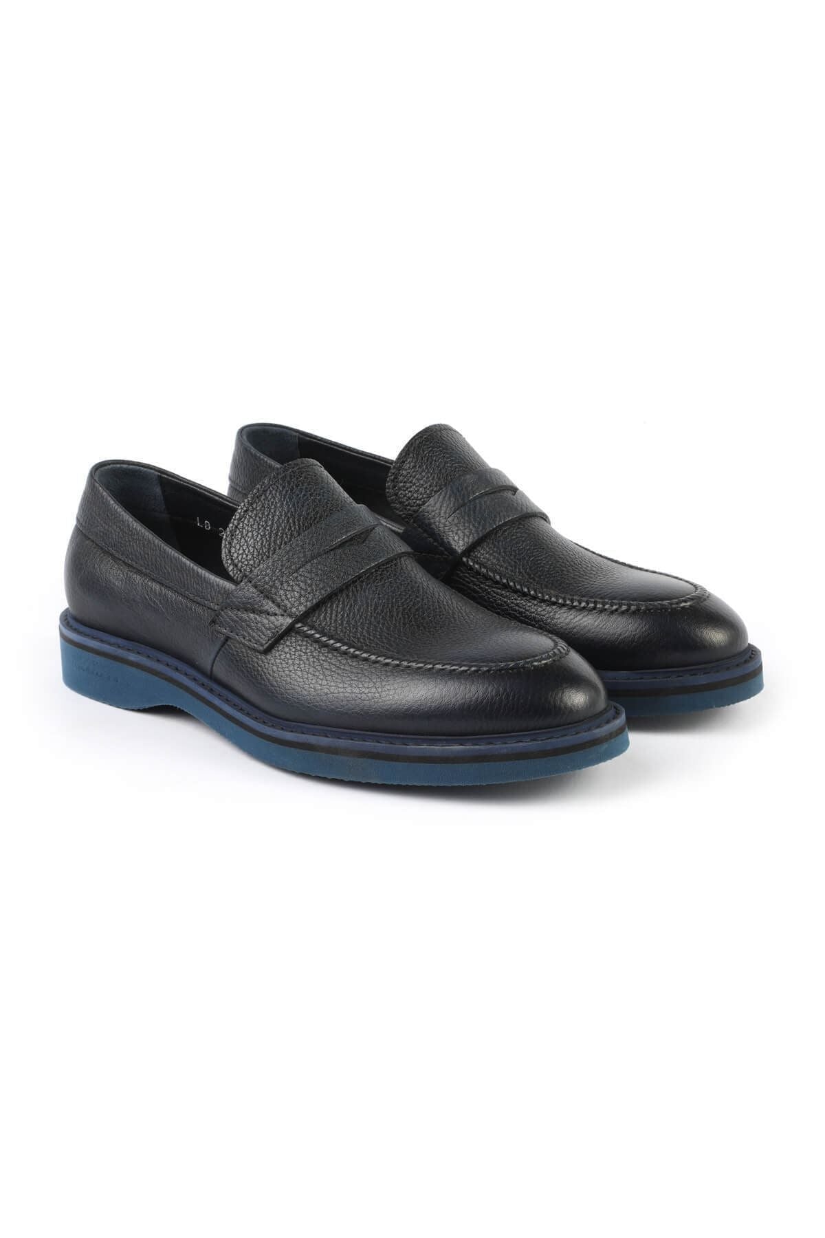 2695 Loafer Men's Shoes Navy Blue - MALLTURK