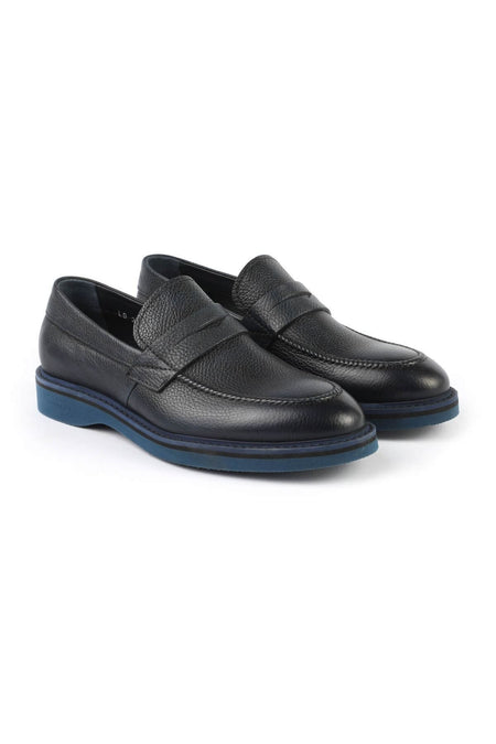 2695 Loafer Men's Shoes Navy Blue - MALLTURK