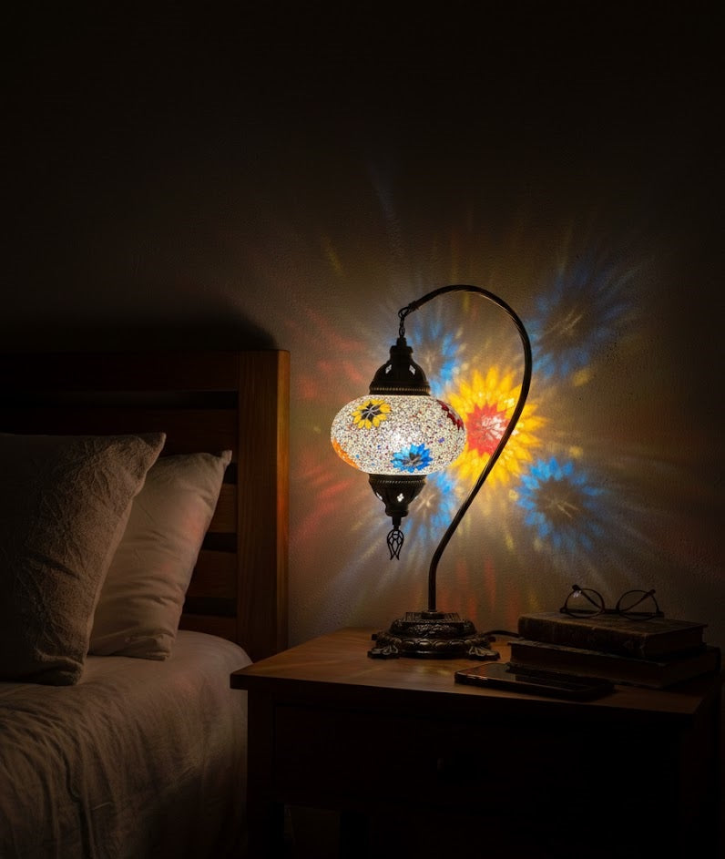 Table lamp, bedside table, bedside lighting, Turkish lamp night light