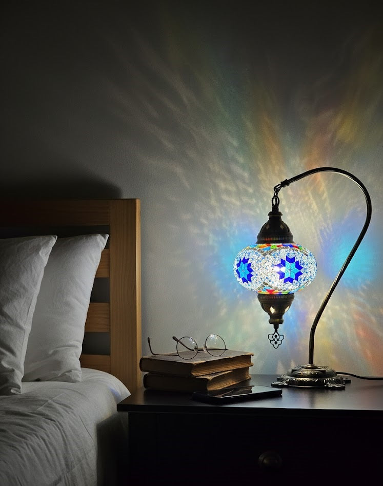 Table lamp, bedside table, bedside lighting, Turkish lamp night light