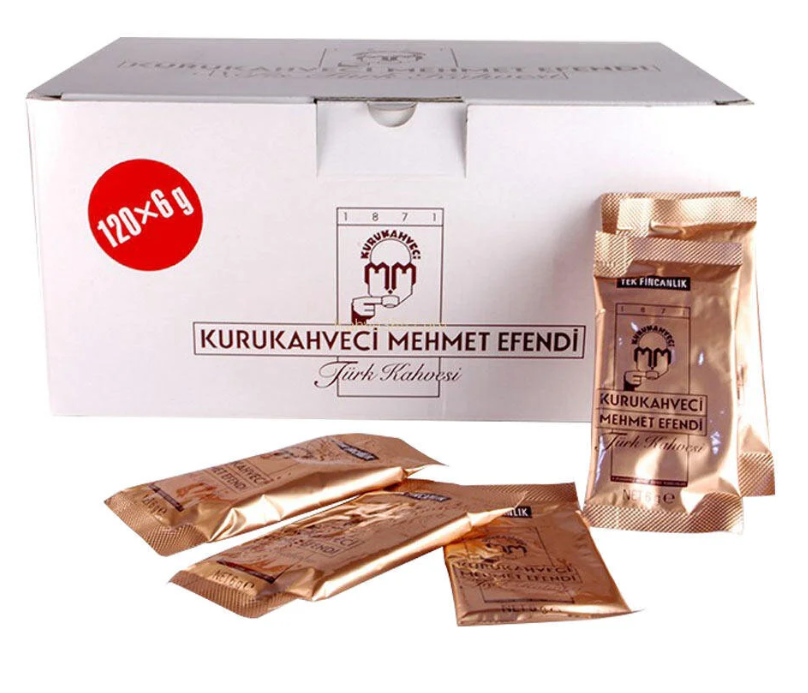 Kurukahveci Mehmet Efendi Single-Serve Turkish Coffee (6g x 120 Sachets)