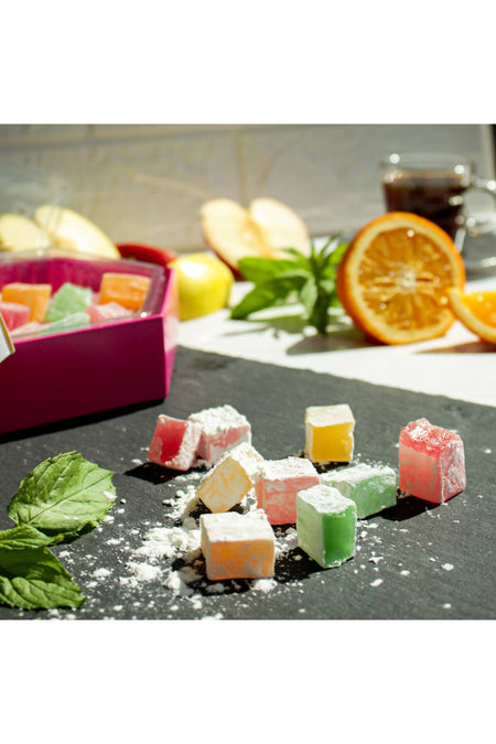 TAFE Turkish Delight 3 lu Pack Pistachio Hazelnut and Assorted Fruit Flavored altigen kutu - MALLTURK