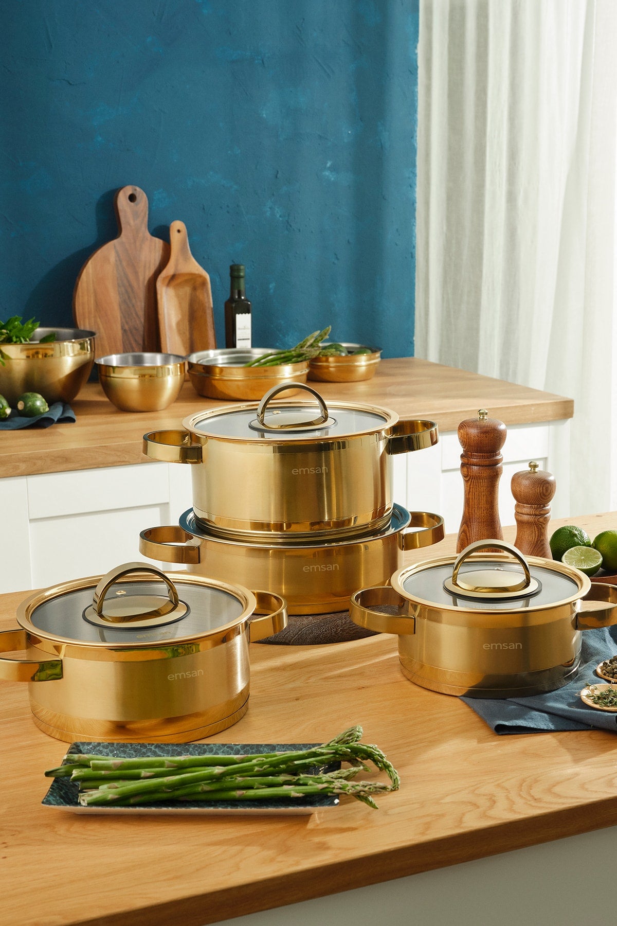 Emsan Karya Goldinox Stock Pot - MALLTURK