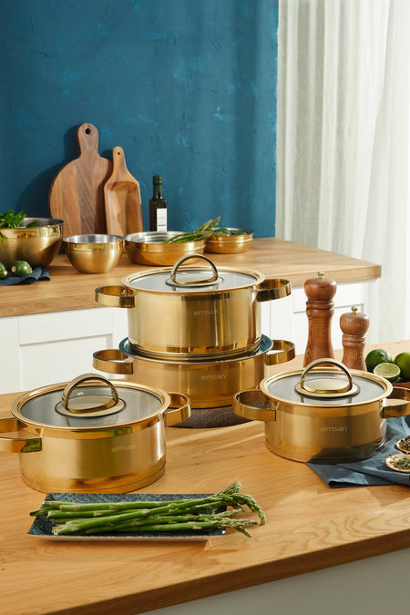Emsan Karya Goldinox Stock Pot - MALLTURK