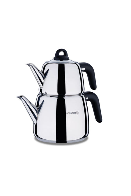 KORKMAZ Bella Nora Black Teapot Set - MALLTURK