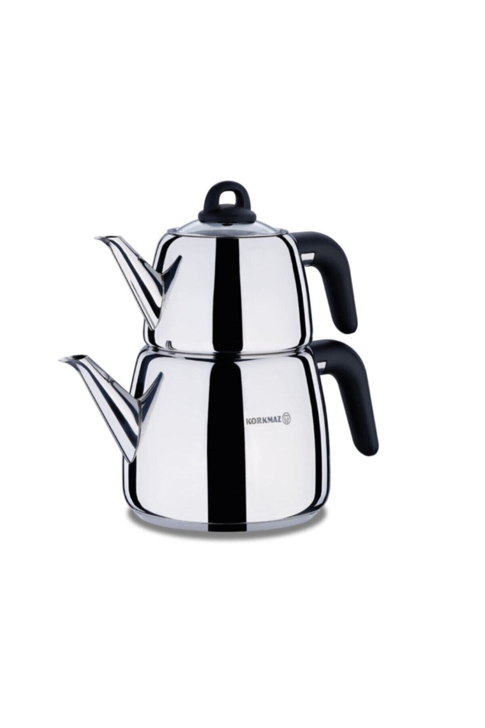 KORKMAZ Bella Nora Black Teapot Set - MALLTURK