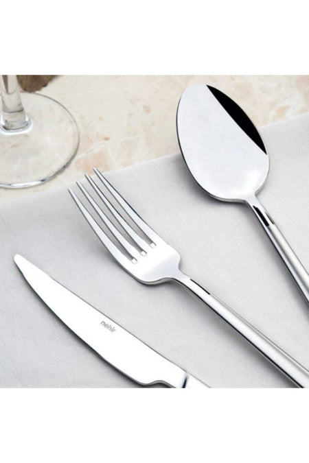 Nehir dalyan Satin 72 Piece karton Boxed Flatware Set 18 10 304 1 kalite - MALLTURK