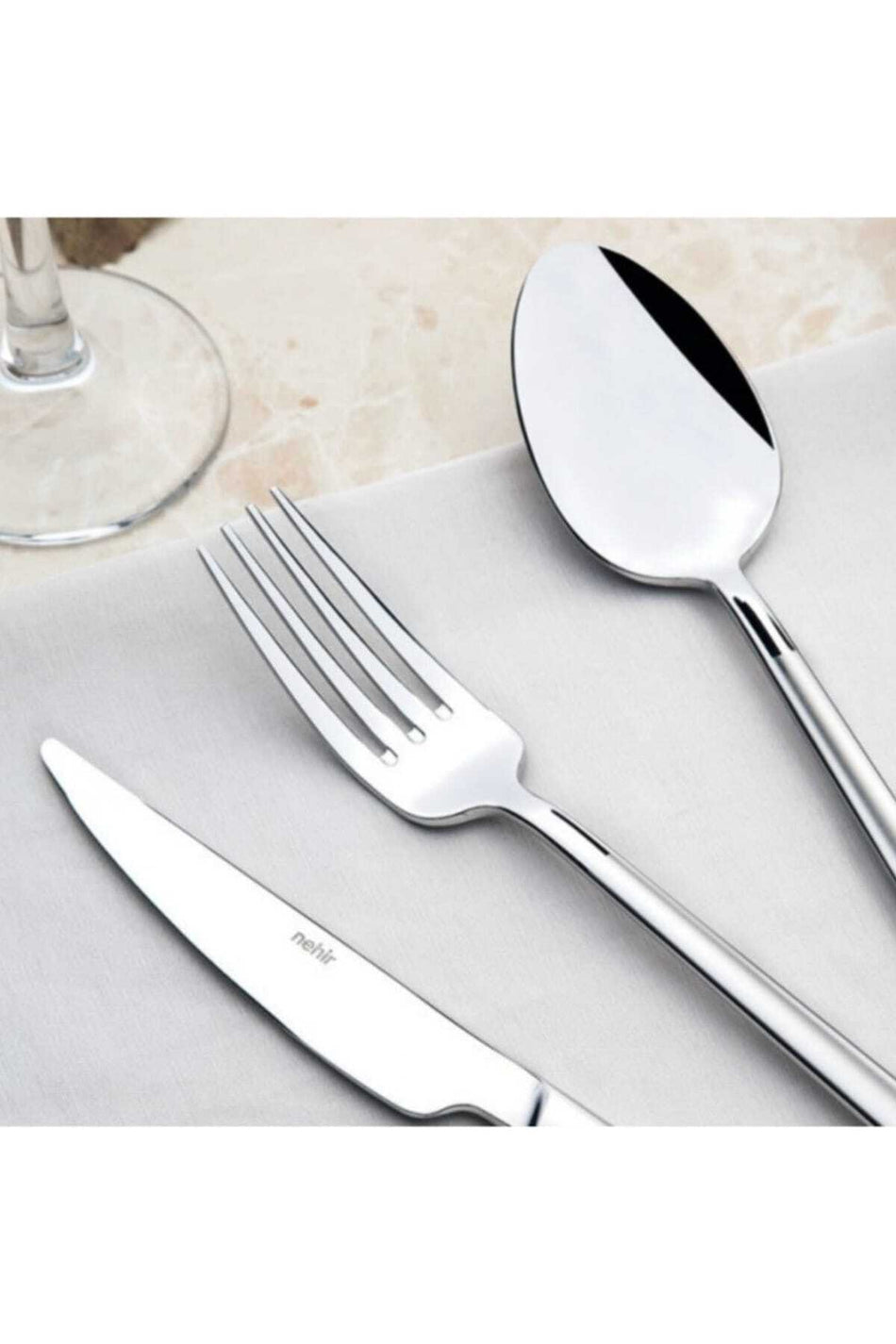 Nehir dalyan Satin 72 Piece karton Boxed Flatware Set 18 10 304 1 kalite - MALLTURK
