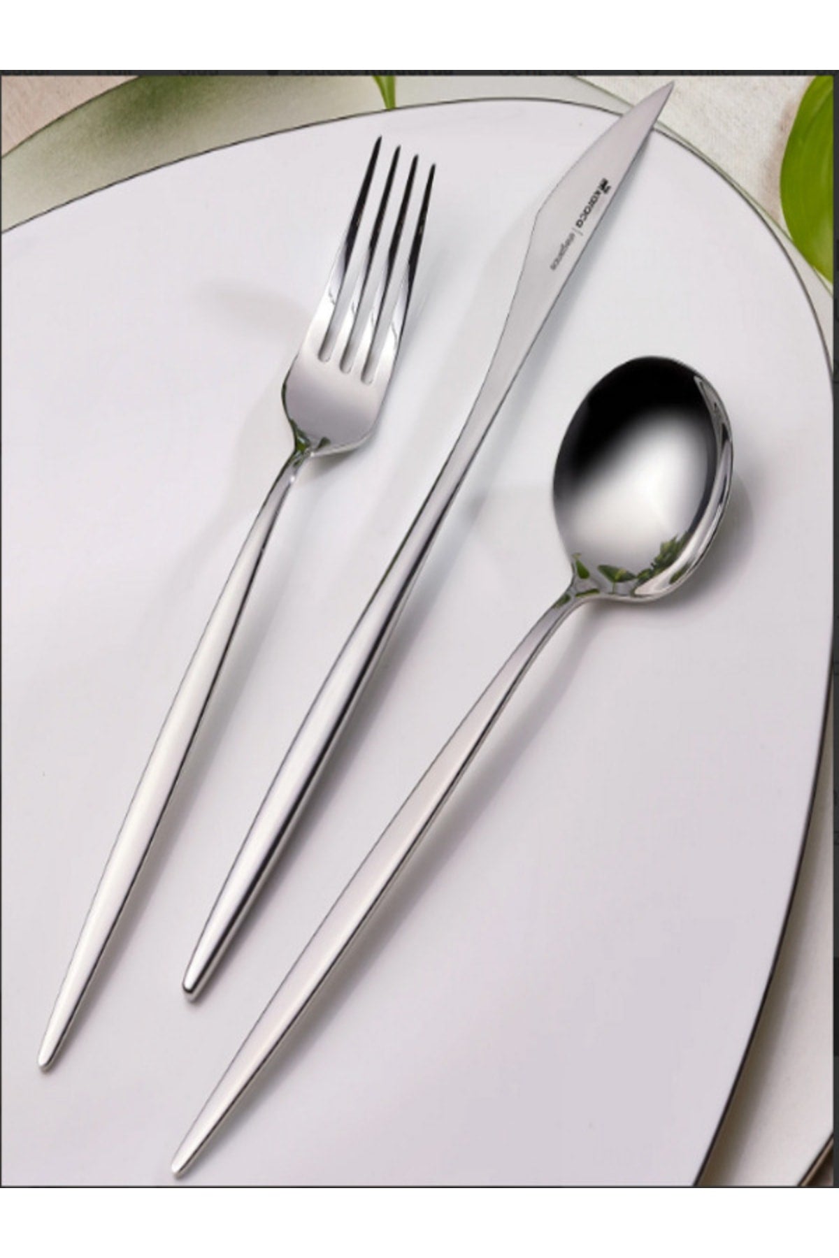 Karaca porto 12 Place Setting 60 Piece elegance Flatware Set Boxed - MALLTURK