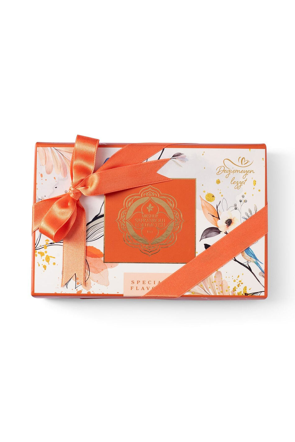 MESHUR safranbolu lokumcusu delux Assorted Turkish Delight turuncu kutu 400 g - MALLTURK