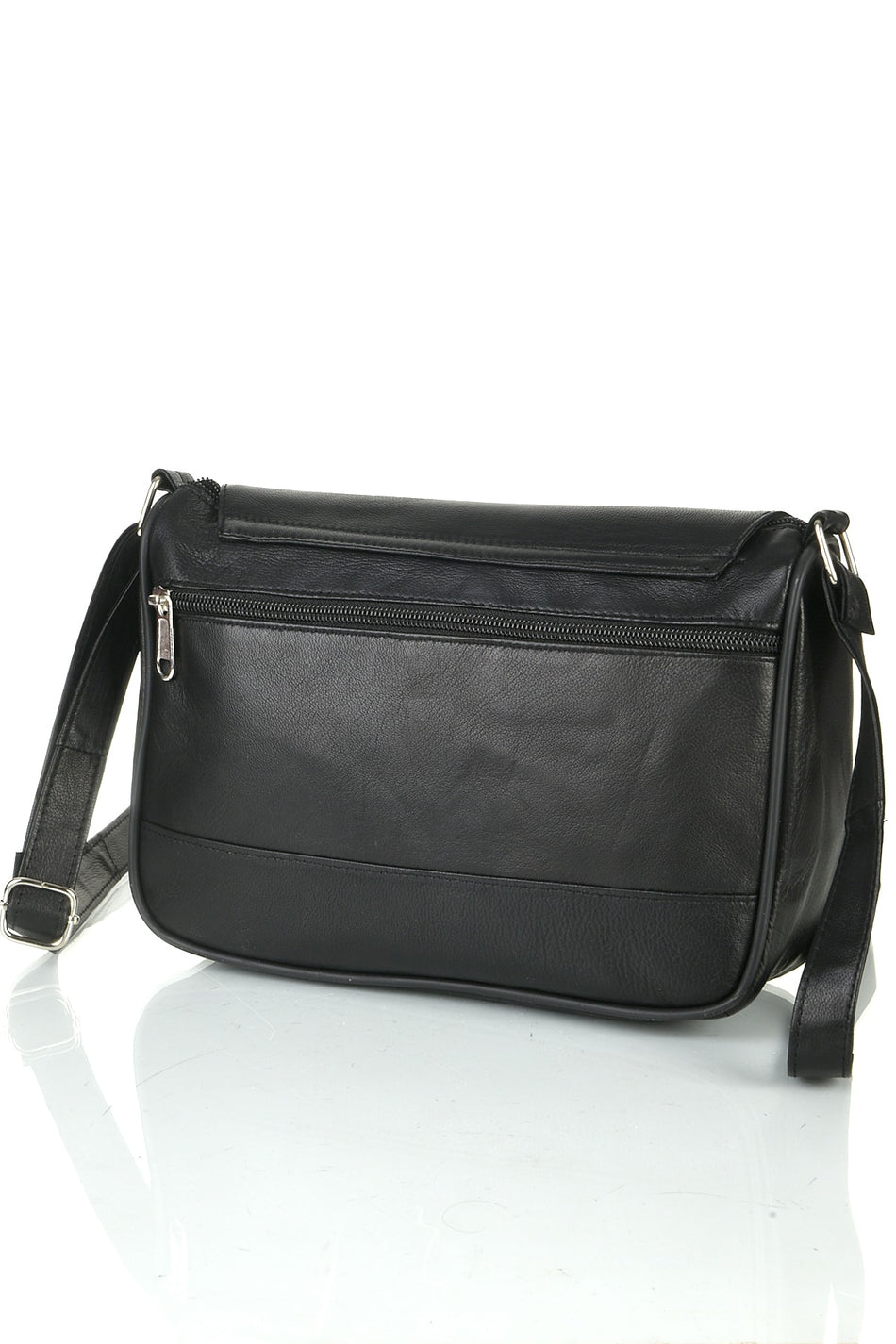 Fubileather Genuine Leather Ovel Flap Messenger Shoulder Bag 26x17x7cm