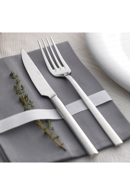 Nehir dalyan Model Plain gunluk yemek Set set 6 Piece Dinner Spoon Fork ve Knife toplam 18 Piece - MALLTURK