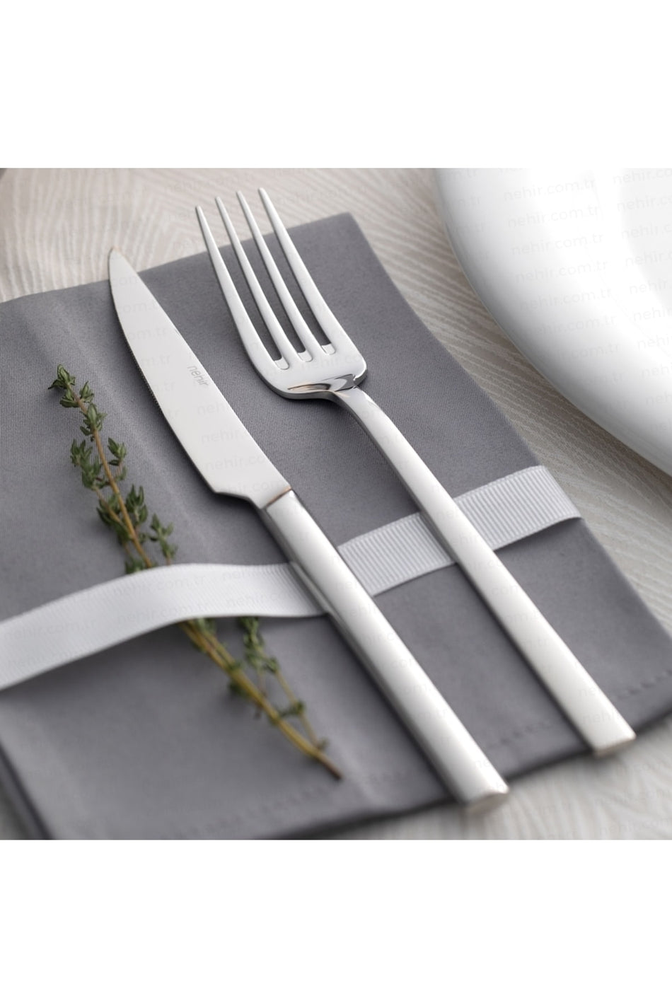 Nehir dalyan Model Plain gunluk yemek Set set 6 Piece Dinner Spoon Fork ve Knife toplam 18 Piece - MALLTURK