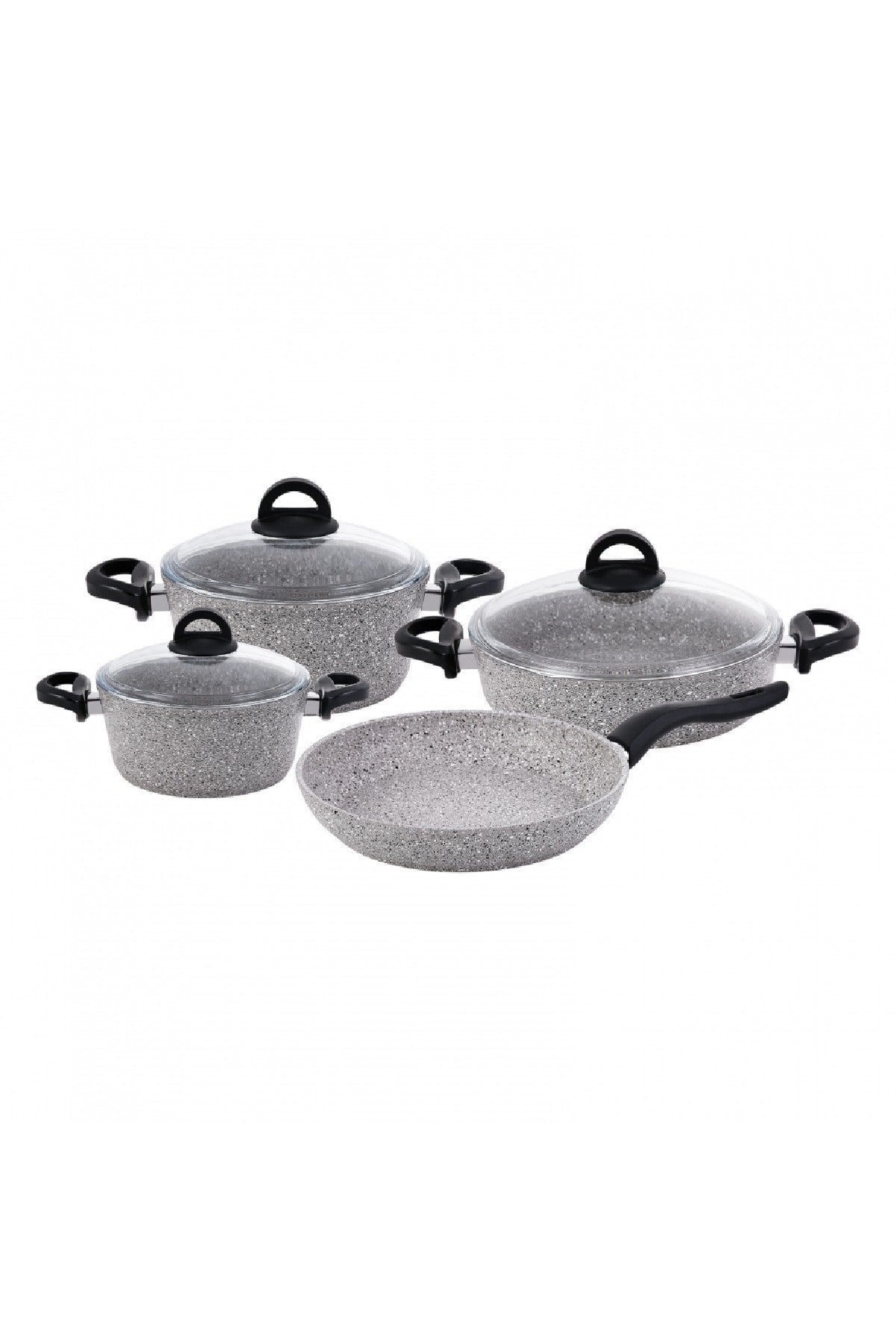 Emsan Premium Granite 7 Piece Cookware Set Grey - MALLTURK