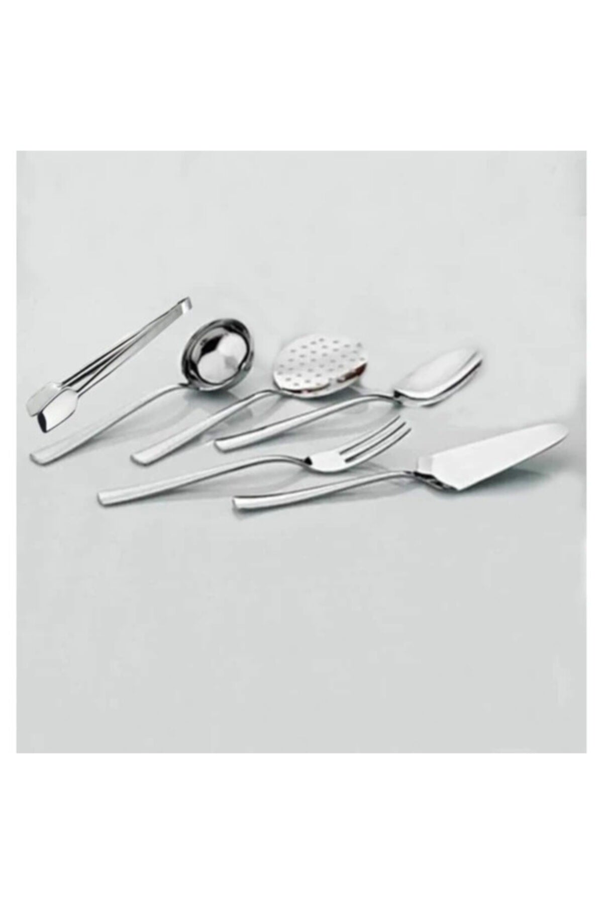 Nehir sahra Plain 6 Piece Serving Utensil Set - MALLTURK