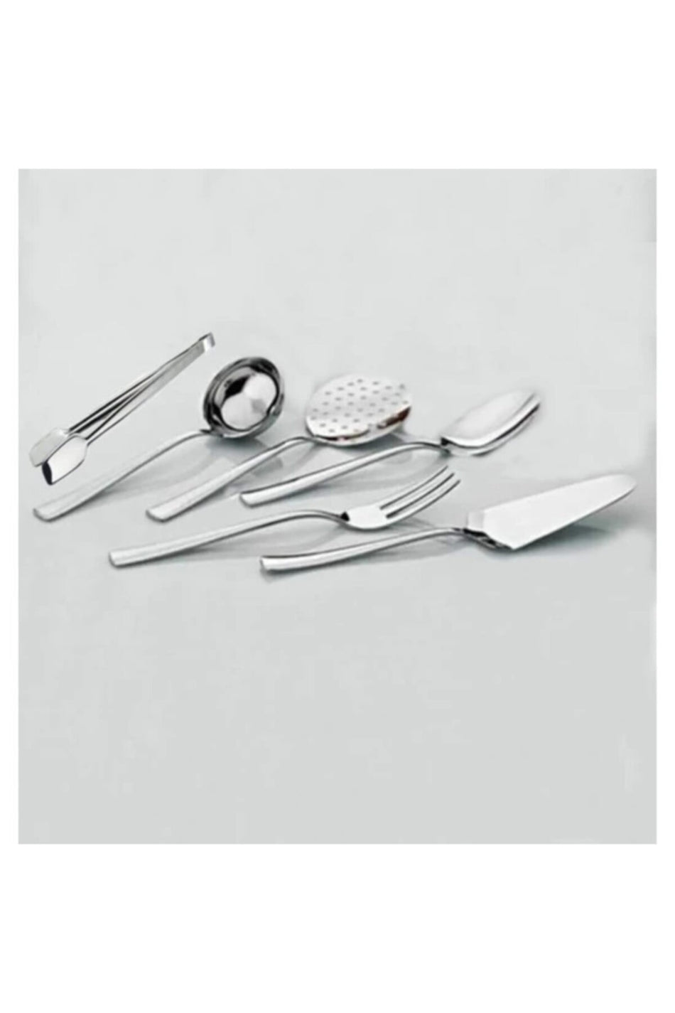 Nehir sahra Plain 6 Piece Serving Utensil Set - MALLTURK