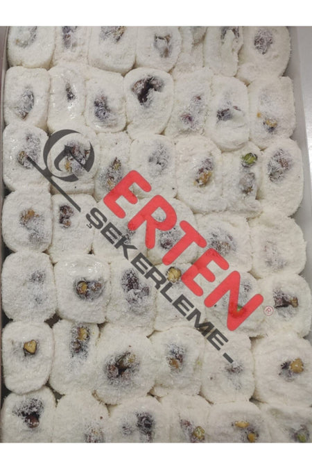Erten sekerleme gunluk Sultan Style manda Cream Flavored Pistachio Turkish Delight 500 g - MALLTURK