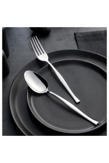 Nehir zarif Plain 12 Piece yemek Fork 18 10 304 kalite - MALLTURK